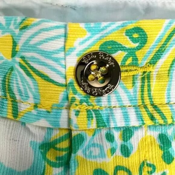 Lilly Pulitzer Womens Callahan Beach Gypsies  Shorts Dandelion Yellow Sz 00 New - Picture 10 of 12